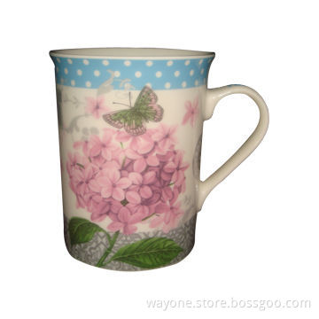 Fine China/Porcelain Mug with Chintz Pattern and 9oz Volume, Ideal for Promotional Gifts, Classical